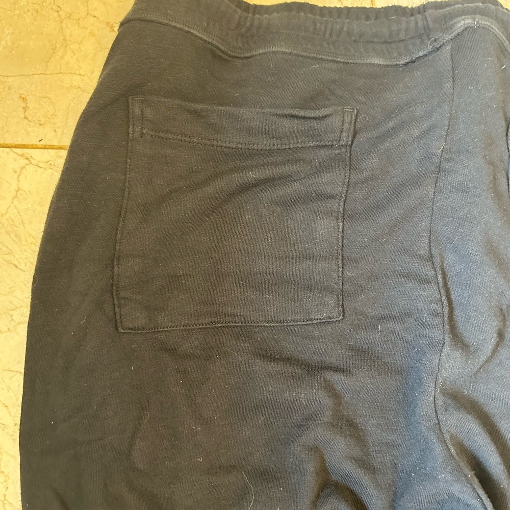 James Perse Black Joggers, 100% Supima Cotton, tie waist, side pockets, Men’s XL - Picture 10 of 14